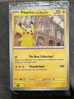 Pokemon Card | ✨PROMO✨| Pikachu At The Museum | National History Museum | Jumbo - Image 1