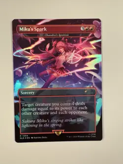 Miku's Spark FOIL Chandra's Ignition Foil Hatsune Miku Secret Lair NM MTG - Image 1