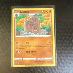 2020 Pokemon Dugtrio 085/189 Uncommon Swsh03 Darkness Ablaze 90 HP Stage 1 - Image 1