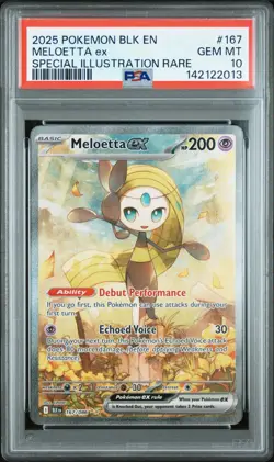 PSA 10 MELOETTA EX 167/086 SPECIAL ILLUSTRATION RARE BLACK BOLT POKEMON 😍 - Image 1