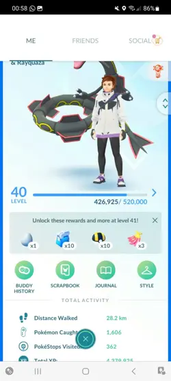 Pokemon Go (Stage 40) Shiny Legendary Rayquaza ( 5 Shinys ) - Image 1