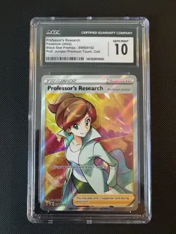 Pokemon Professor's Research Professor Juniper SWSH152 Promo CGC 10 PSA Gem Mint - Image 1