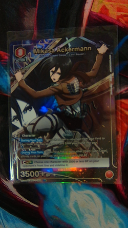 Union Arena: Attack on Titan - Mikasa Ackermann (R*) - UE10BT/AOT-1-088 R* - Image 1