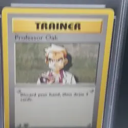 Professor Oak 88/102 1ST EDITION 3D GRAY STAMP Shadowless PSA 6 POKEMON CARD - Image 2
