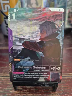 ENGLISH Gundam Card Game Zeheart Galette GD03-094 R+ Alt Art Foil - Image 1