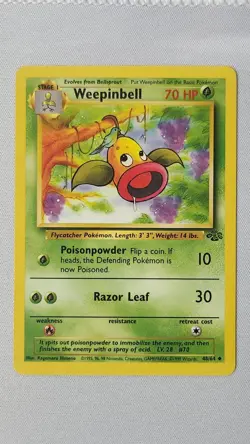 Weepinbell 48/64 Pokemon Card TCG Jungle Unlimited Non Holo LP - Image 1