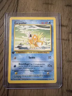 Pokemon Magikarp Karpador German 1st Edition Base Set Uncommon Card 35/102 - Image 1