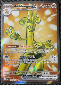 Gholdengo ex 231/182 SV04: Paradox Rift Holo - Pokemon Card - Image 1