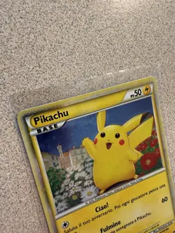 Pikachu (Italian) PW2 Pikachu World Collection Holo *SWIRL* Pokemon 2010 LP - Image 3