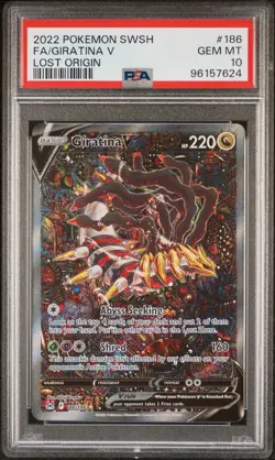 2022 POKEMON SWORD & SHIELD LOST ORIGIN #186 FULL ART/GIRATINA V PSA 10 - Image 1