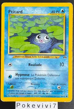 Carte Pokemon PTITARD 62/75 Commune NEO DISCOVERY Wizards FR OCCASION - Image 1