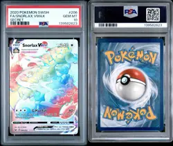 Pokemon Snorlax VMAX 206/202 Swsh01: Sword & Shield Secret Rare Holo PSA 10 - Image 1