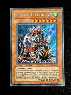 🔥YUGIOH • ARMED DRAGON LV7 • SECRET RARE • SD1-ENDE1 • LIMITED EDITION • VLP🔥 - Image 1