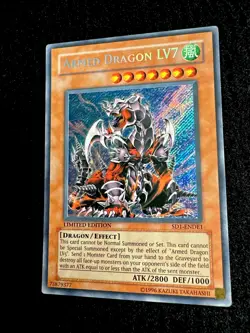 🔥YUGIOH • ARMED DRAGON LV7 • SECRET RARE • SD1-ENDE1 • LIMITED EDITION • VLP🔥 - Image 3