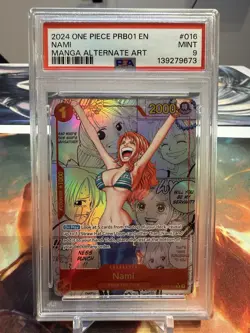 2024 ONE PIECE MANGA ALT ART PRB01-016 ONE PIECE CARD THE BEST NAMI PSA 9 - Image 1