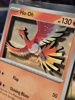 Ho-Oh 019/191 3D Handmade Pokemon Card Art Scarlet Violet Surging Sparks Common - Image 1