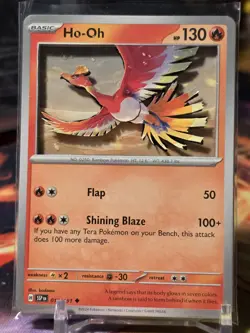 Ho-Oh 019/191 3D Handmade Pokemon Card Art Scarlet Violet Surging Sparks Common - Image 2