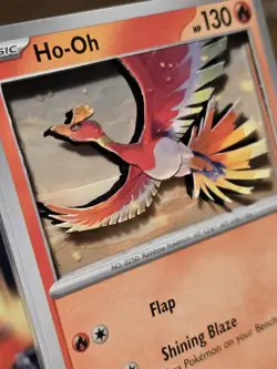 Ho-Oh 019/191 3D Handmade Pokemon Card Art Scarlet Violet Surging Sparks Common - Image 3