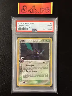 PSA 9 Crobat Holo Rare EX Delta Species 2/113 Pokemon Card - Image 1
