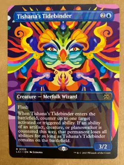 MTG 1x BORDERLESS Tishana's Tidebinder 355 Lost Caverns of Ixalan Magic x1 NM - Image 1
