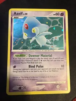 Pokemon - Azelf 4/123 Rare Holo Diamond & Pearl Mysterious Treasures w Swirl - Image 1
