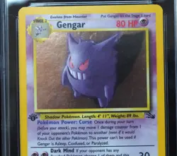 1st Edition Gengar 5/62 CGC 9 Incomplete Holo Error Pokemon Card, Super RARE - Image 4