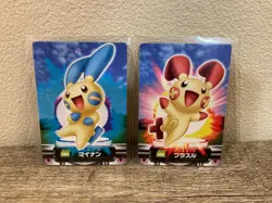 Pokemon Zukan Japanese Card Carddass Bandai - Plusle & Minun - Image 1