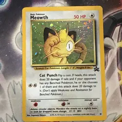 Meowth Holo Pokemon WOTC 2000 Black Star Promo #10 NM - Image 1