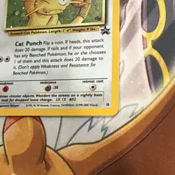 Meowth Holo Pokemon WOTC 2000 Black Star Promo #10 NM - Image 2