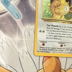 Meowth Holo Pokemon WOTC 2000 Black Star Promo #10 NM - Image 3