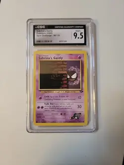 Pokemon Gym Challenge Unlimited Regular Sabrina's Gastly CGC 9.5 PK2924 - Image 1