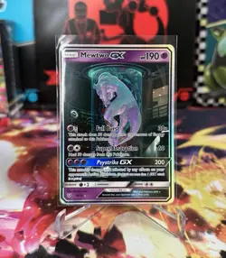 Mewtwo GX Full Art 78/73 Sun & Moon: Shining Legends Pokemon Secret Rare - Image 3