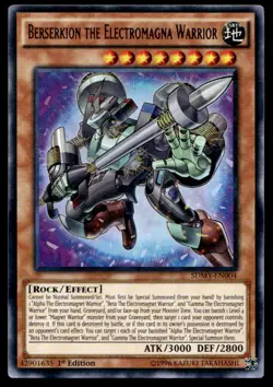 Yu-Gi-Oh TCG #SDMY-EN004 Berserkion the Electromagna Warrior UR,1st Ed. NM - Image 1