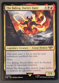 MTG Card - 1x The Balrog, Durin's Bane - LOTR Tales of Middle Earth - NM - Magic - Image 1
