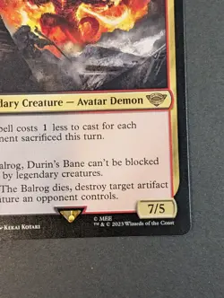 MTG Card - 1x The Balrog, Durin's Bane - LOTR Tales of Middle Earth - NM - Magic - Image 5