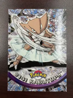 2000 Topps Pokemon TV Animation Ed Series 3 Non Holo #141 Kabutops Blue Logo - Image 1