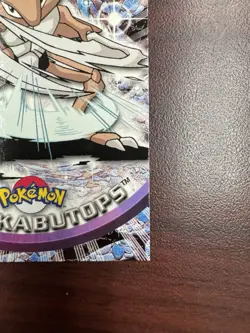 2000 Topps Pokemon TV Animation Ed Series 3 Non Holo #141 Kabutops Blue Logo - Image 4