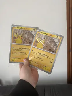 2x Pokemon TCG Promo Oversized Card - Pikachu at the Museum (Sealed) - UK - Image 1