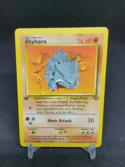 1999 Pokemon Jungle Set 1st Edition 61/64 Rhyhorn - Image 1
