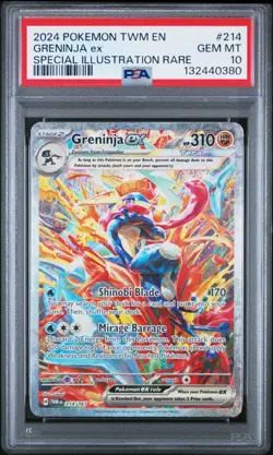 2024 POKEMON TWM EN-TWILIGHT MASQUERADE #214 GRENINJA EX PSA 10 - Image 1