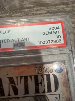 2024 ONE PIECE OP09-EMPERORS IN THE NEW WORLD WANTED ALTERNATE ART SHANKS PSA 10 - Image 2