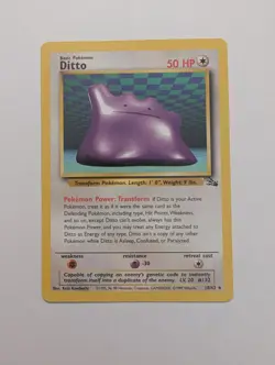 Pokemon TCG Ditto Non-Holo English Fossil (1999) Vintage Card - WOTC - LP - Image 1