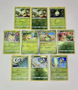 Pokemon Card Lot Of 10 Various Petilil & Lilligant Collection Reverse Holo Rare - Image 1