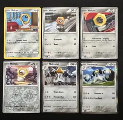 6x Meltan Melmetal Pokemon Card Lot W/ Holos Mythical Steel Type Pokemon - Image 1