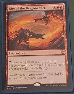 MTG Rite of the Dragoncaller- Foundations -Regular-#92 - Image 1