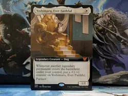 MTG Yoshimaru Ever Faithful EXTENDED ART NM Kamigawa Neon Dynasty Commander - Image 1
