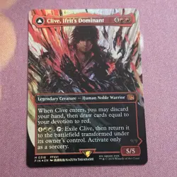 Clive, Ifrit’s Dominant Borderless Foil, MTG Single, FIN 0318 Mythic NM - Image 1
