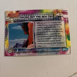 1999 Topps Pokemon Mewtwo Strikes Back Trying Out The New Toy Holo Foil - Image 2