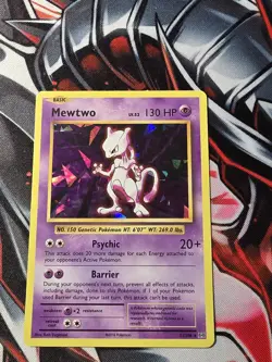 Mewtwo 51/108 - CRACKED ICE HOLO RARE - XY Evolutions - POKEMON CARD - LP - Image 1