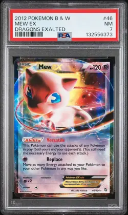 Mew EX 46/124 Dragons Exalted Pokemon PSA 7 - Image 1